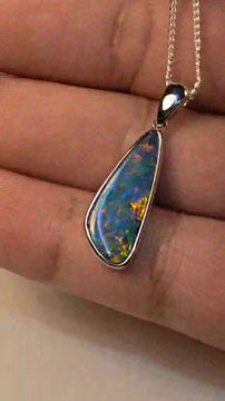 Thumbnail: highend doublet pendant - 925 sterling silver