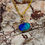 Thumbnail: Doublet opal pendant- 14ky gold & diamond 