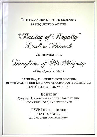 Raising of Royalty Event