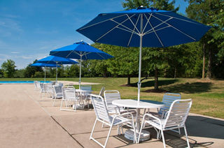best patio sun umbrellas with led lights 10ft Patio Umbrella with Crank and Solar LED Lights for Outdoor Use, Color:  Blue