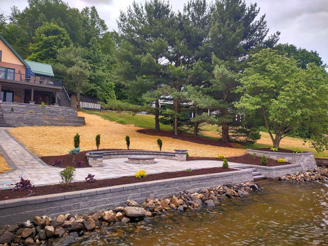 Mersa Landscape Design, residential landscape design, patios, walkways, natural stone hardscapes, retaining walls, ponds, waterfalls, new lawns, outdoor structures, outdoor kitchens, fireplaces & fire pits