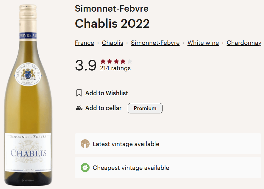 Simonnet-Febvre 2022 Chablis
