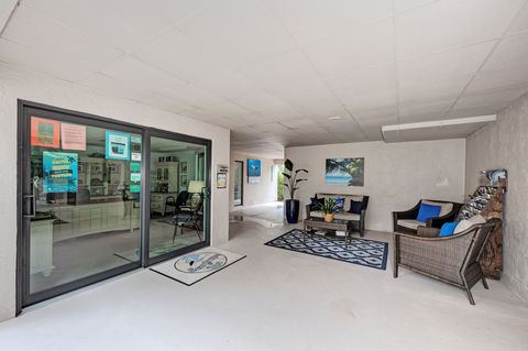 Sea Grape Inn office lounge area & area brochures