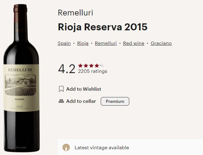 Remelluri 2016 Rioja Reserva