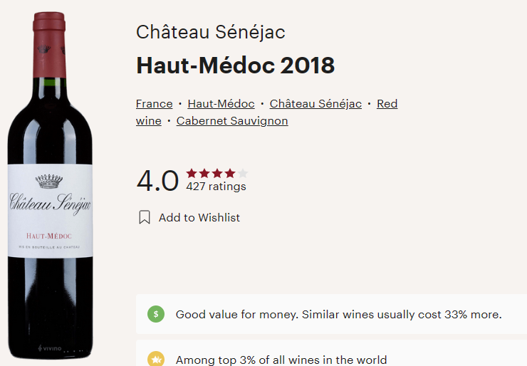 Chateau Senejac 2018 Haut-Medoc