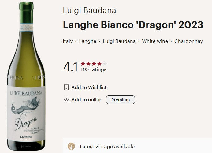 Luigi Baudana 2023 Dragon Langhe Bianco