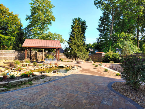 Mersa Landscape Design, 3D Designs, residential landscape design, patios, walkways, natural stone hardscapes, retaining walls, ponds, waterfalls, new lawns, outdoor structures, outdoor kitchens, fireplaces & fire pits