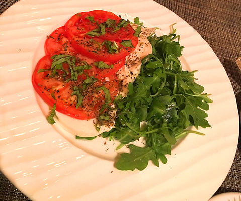 La Violetta Rustic Italian Tomatoes on Mozzarella