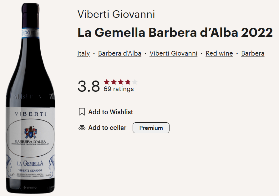 Giovanni Viberti Barbera d’Alba La Gemella