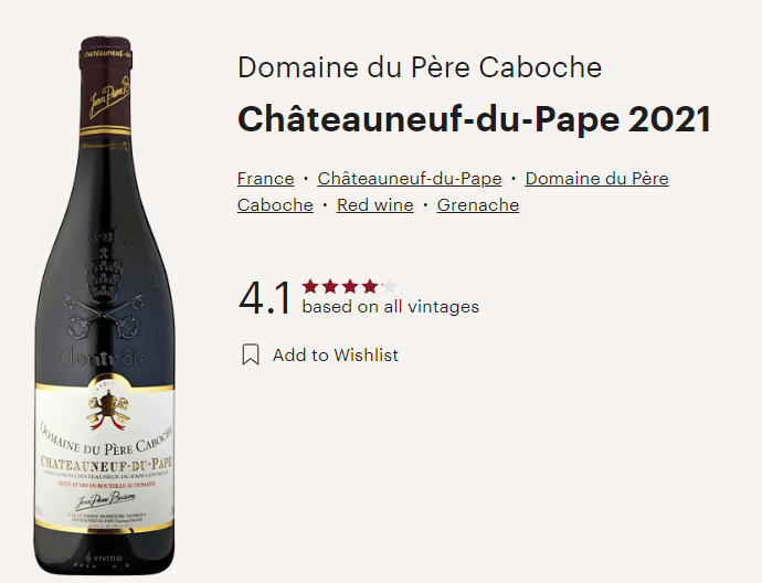 Domaine Du Pere Caboche 2023 Chateauneuf du Pape