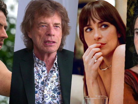 Dakota Johnson, Saoirse Ronan, Jessie Buckley, Josh O’Connor et Mick Jagger en noir et blanc