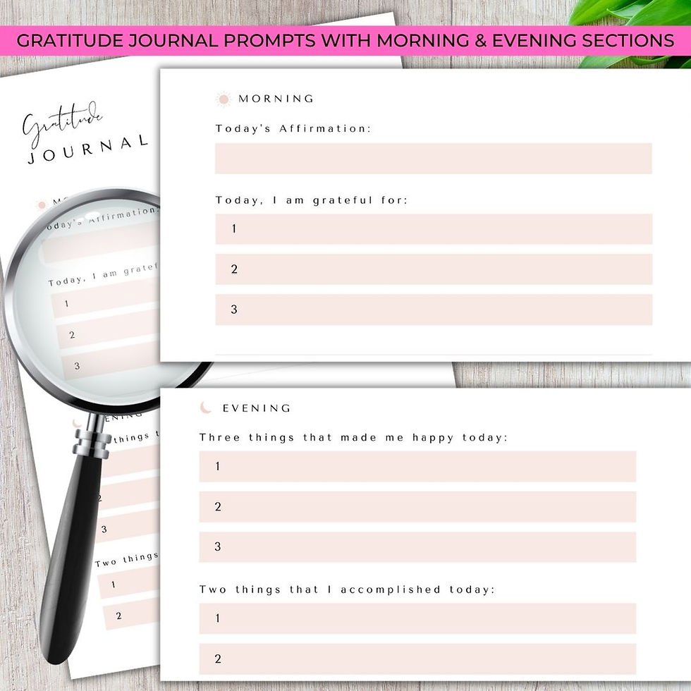 Thumbnail: Digital Gratitude Journal Sheet - Printable Gratitude Journal Sheet with Journal