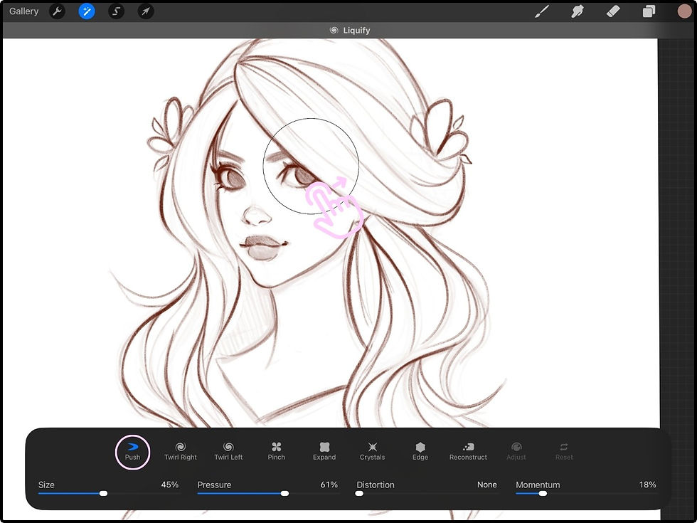 how to move something in procreate without redrawing
