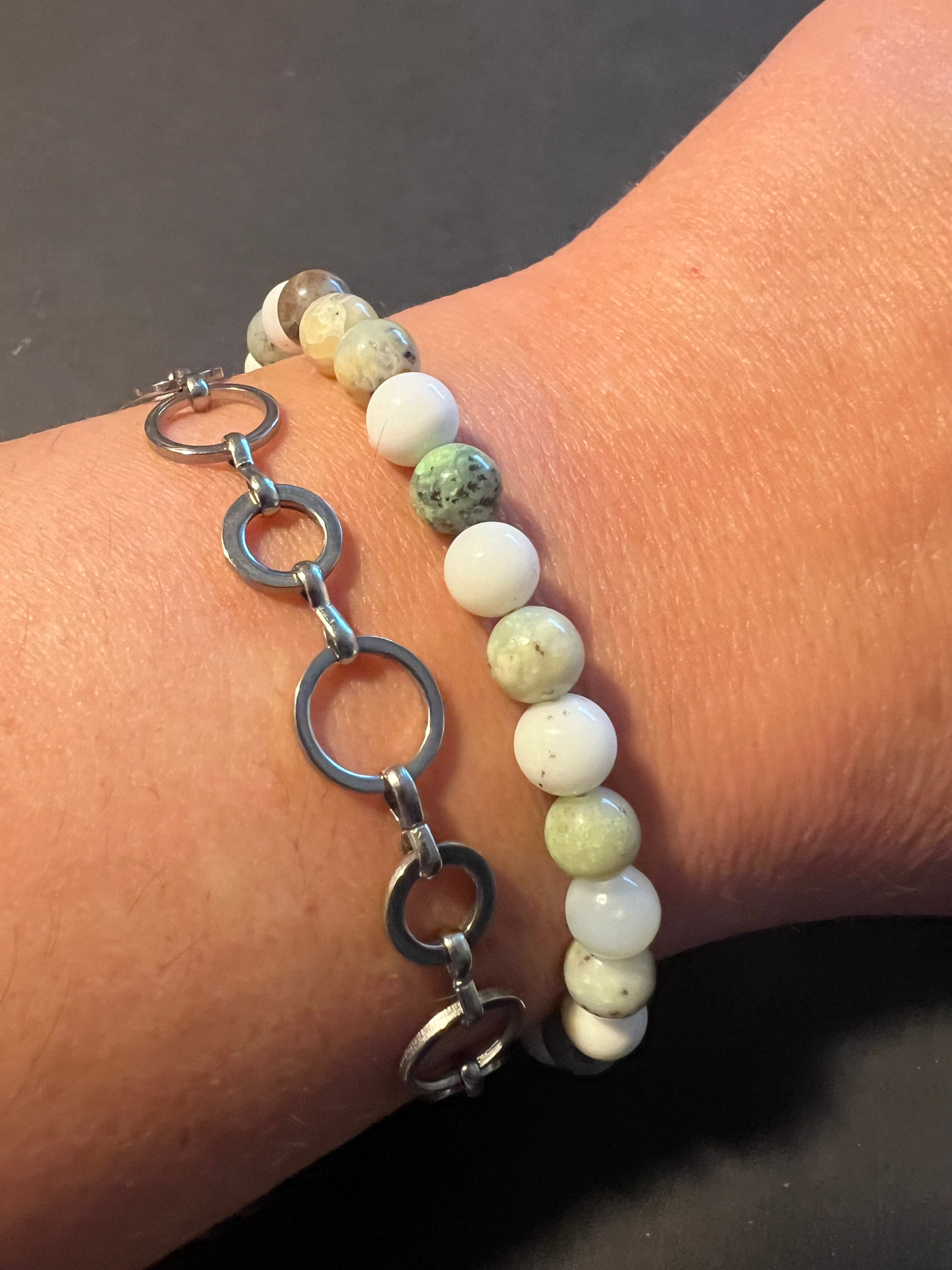 Bracelet en Chrysoprase