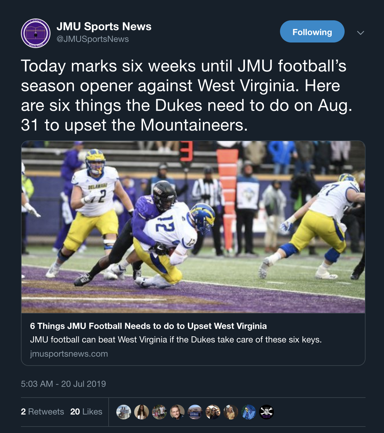 Countdown tweet