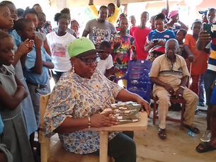 HON. KALLON DONATES CHAIRS TO WILLIE HUNT MODEL HIGH SCHOOL IN PUJEHUN