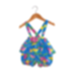 Fruity Print Vintage Ruffle Romper (1/2y)