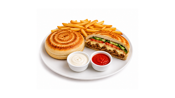 UFO Burger z Frytkami