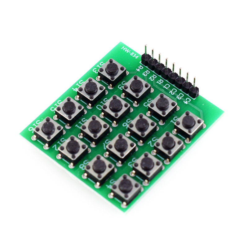 Thumbnail: 4x4 Matrix 16 Keypad Keyboard Module 16 Button MCU