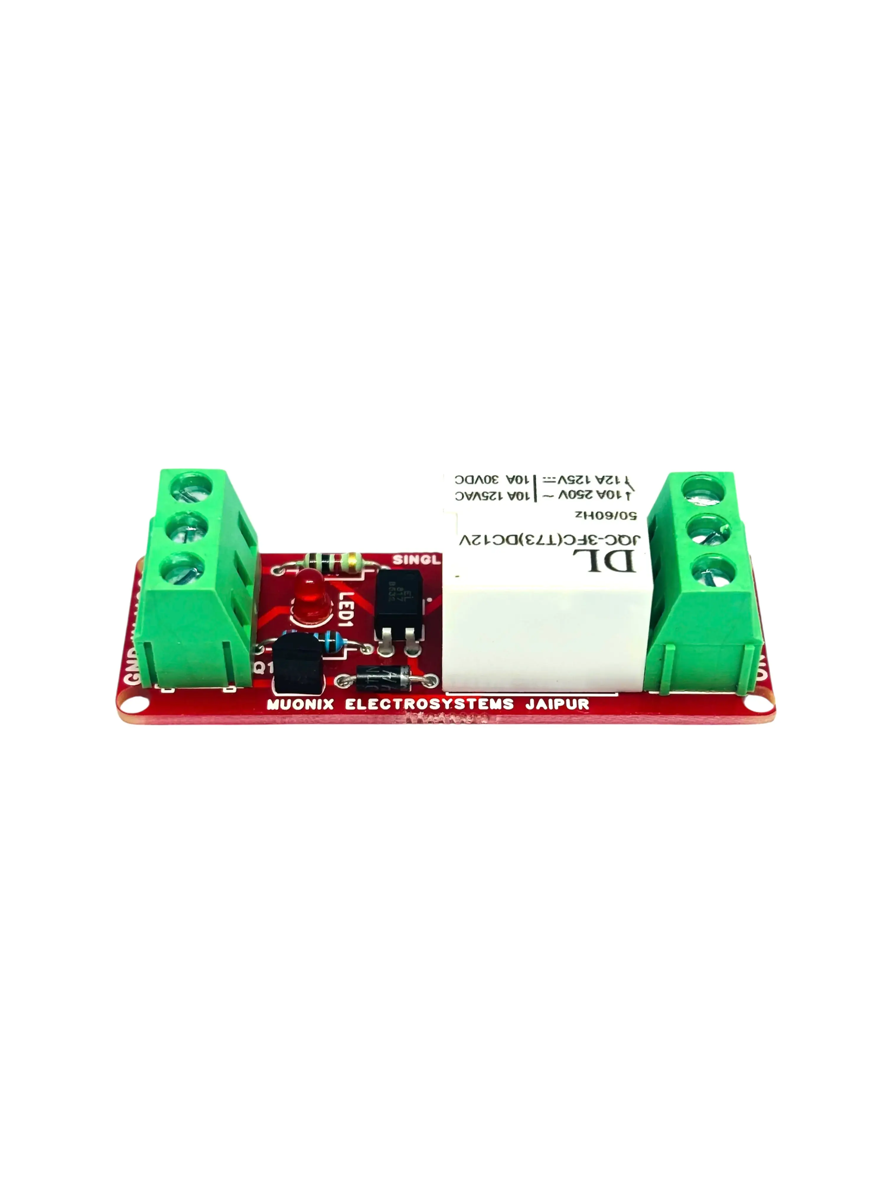 Muonix Relay Module TH - 1 Channel 12V 10A (Red)