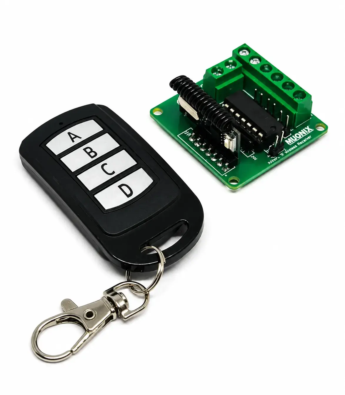 Muonix RF 433MHz Receiver Module with an transmitter Remote