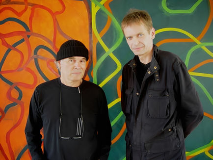 Brice Marden et Klaus Guingand.
2006 - New York - USA.
Dans l’atelier de Brice Marden