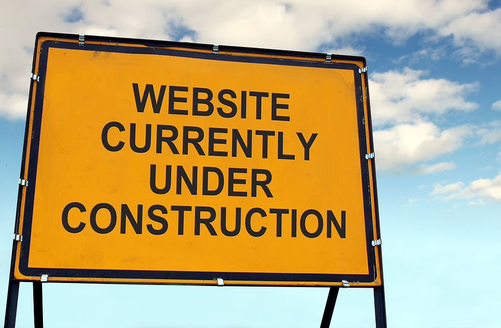 'Website Currently Under Construction' Sign
