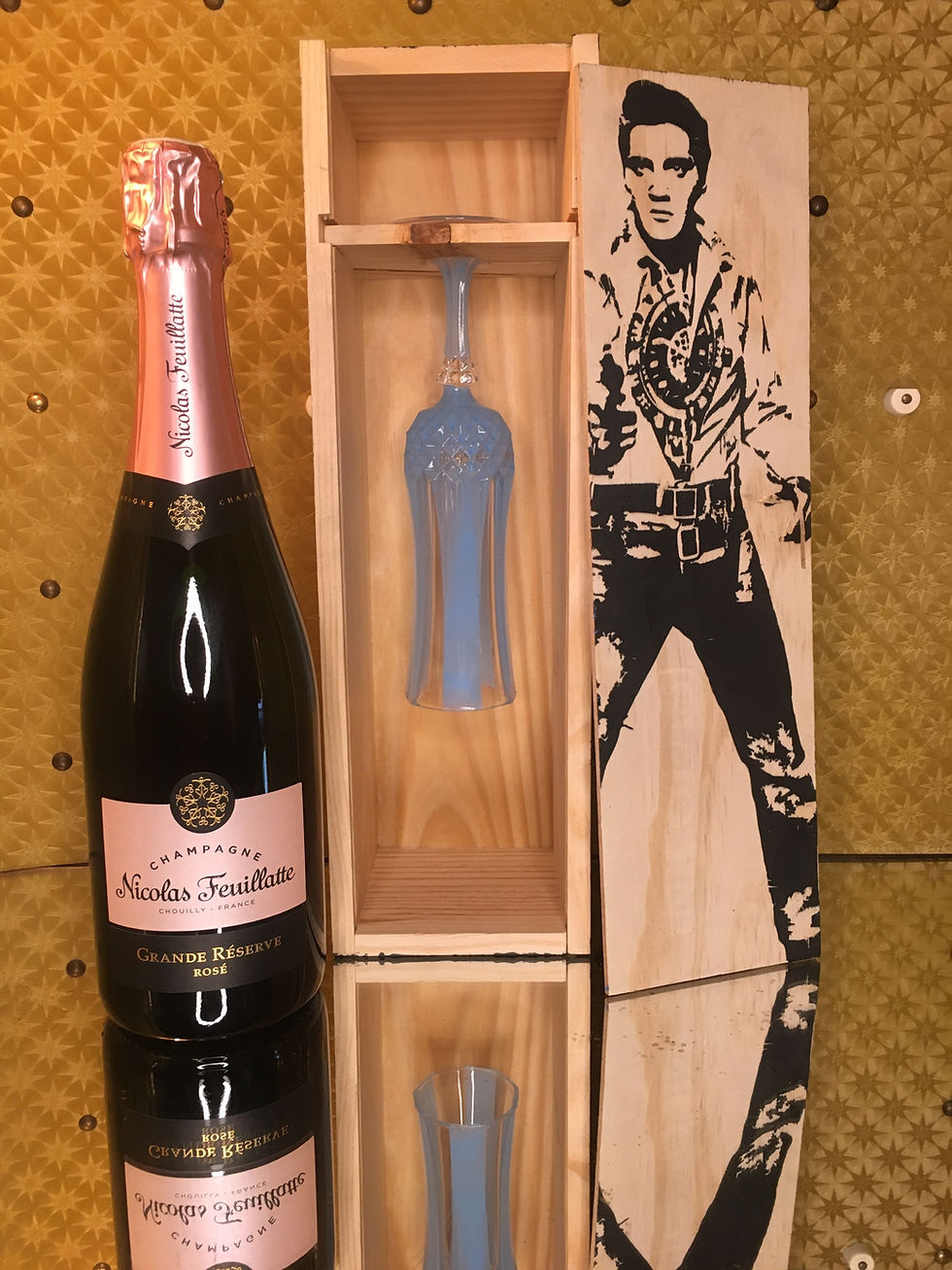 Thumbnail: Blue Elvis Champagne  French wine box