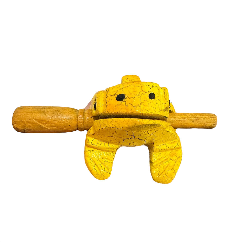 1.5 inch Golden Dart wooden musical frog with playing stick
