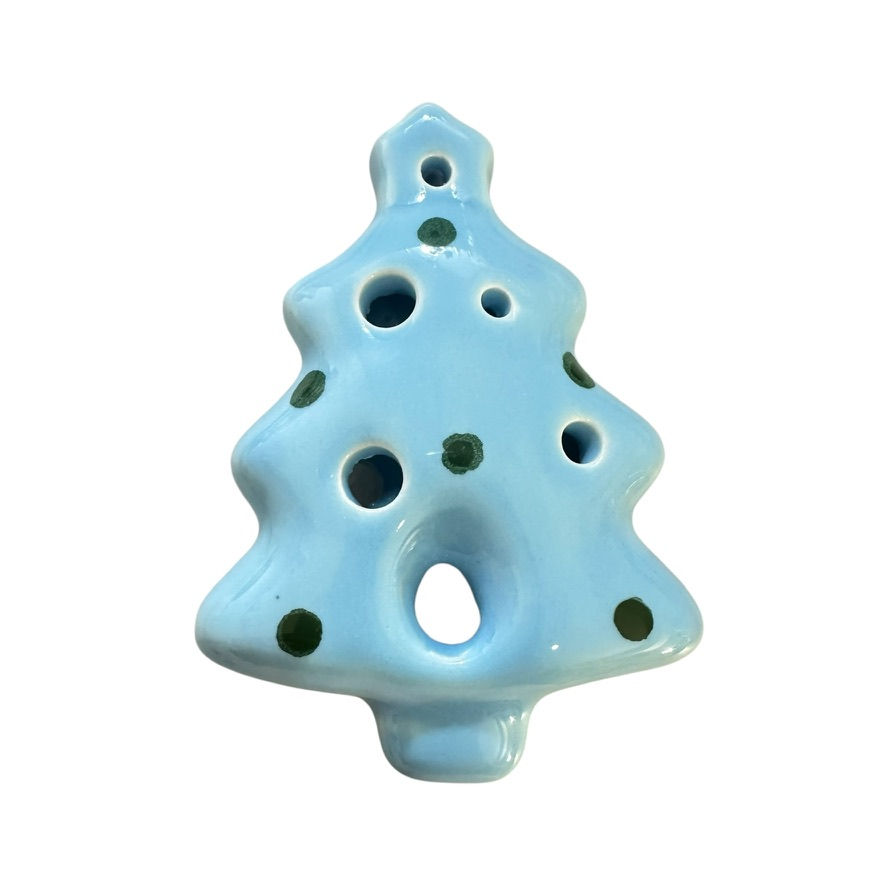 Thumbnail: 6 Random Ceramic Christmas Tree Ocarina Whistle: Musical Ornament