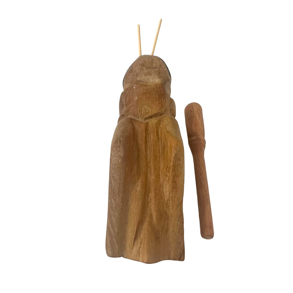 3-inch wooden cricket percussion instrument with mallet