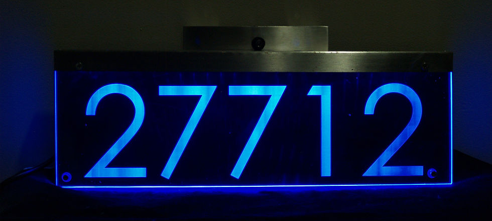 Thumbnail: CUSTOMIZED  ENGRAVED LED HOUSE NUMBER ADDRESS SIGN