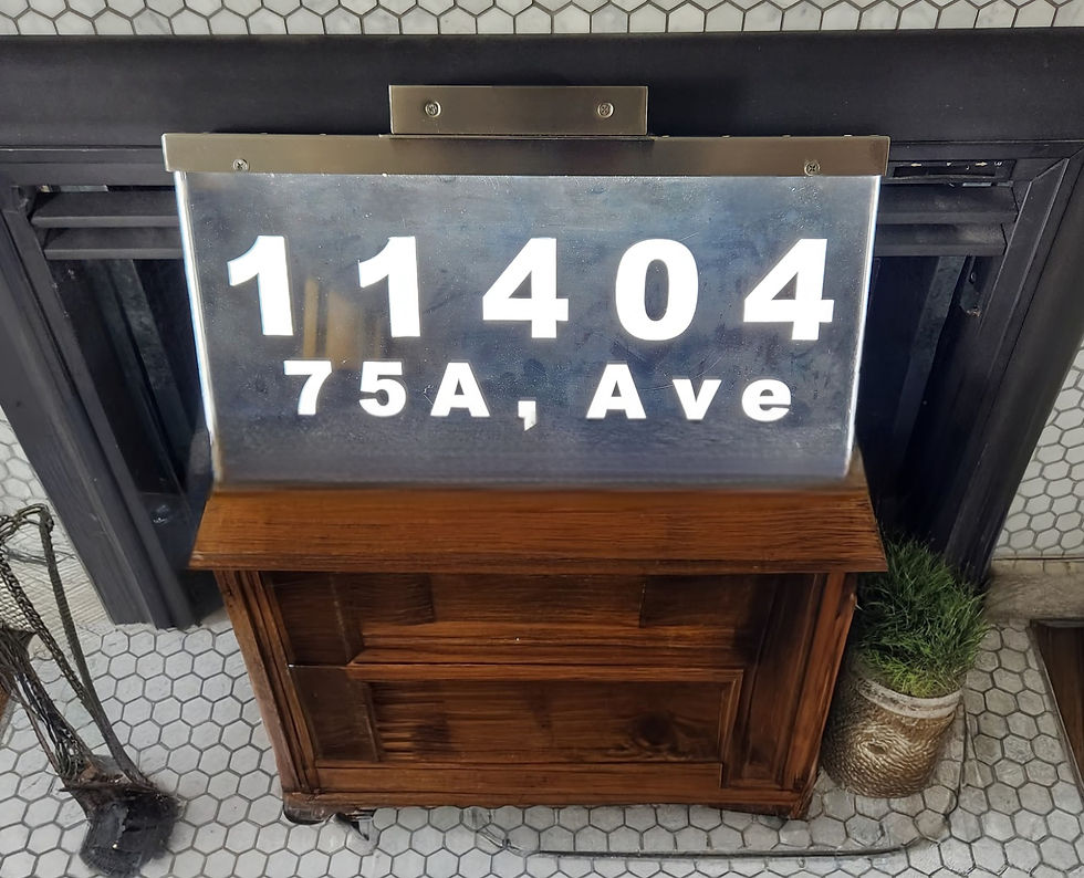 Thumbnail: CUSTOMIZED  ENGRAVED LED HOUSE NUMBER ADDRESS SIGN