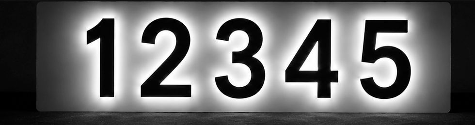 Thumbnail: LED BACKLIT HOUSE NUMBERS - 5  INCH-Customized
