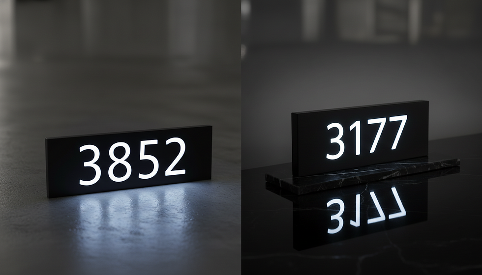 Thumbnail: MODERN LED BOX BACKLIT HOUSE SIGN