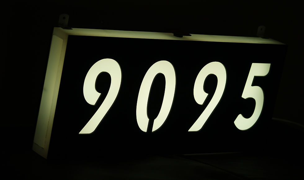 Thumbnail: LED Backlit Modern Light Box House Number Signs