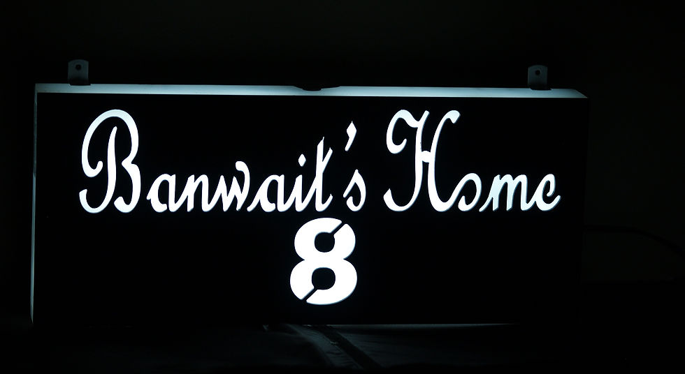 Thumbnail: LED Backlit Modern Light Box House Number Signs
