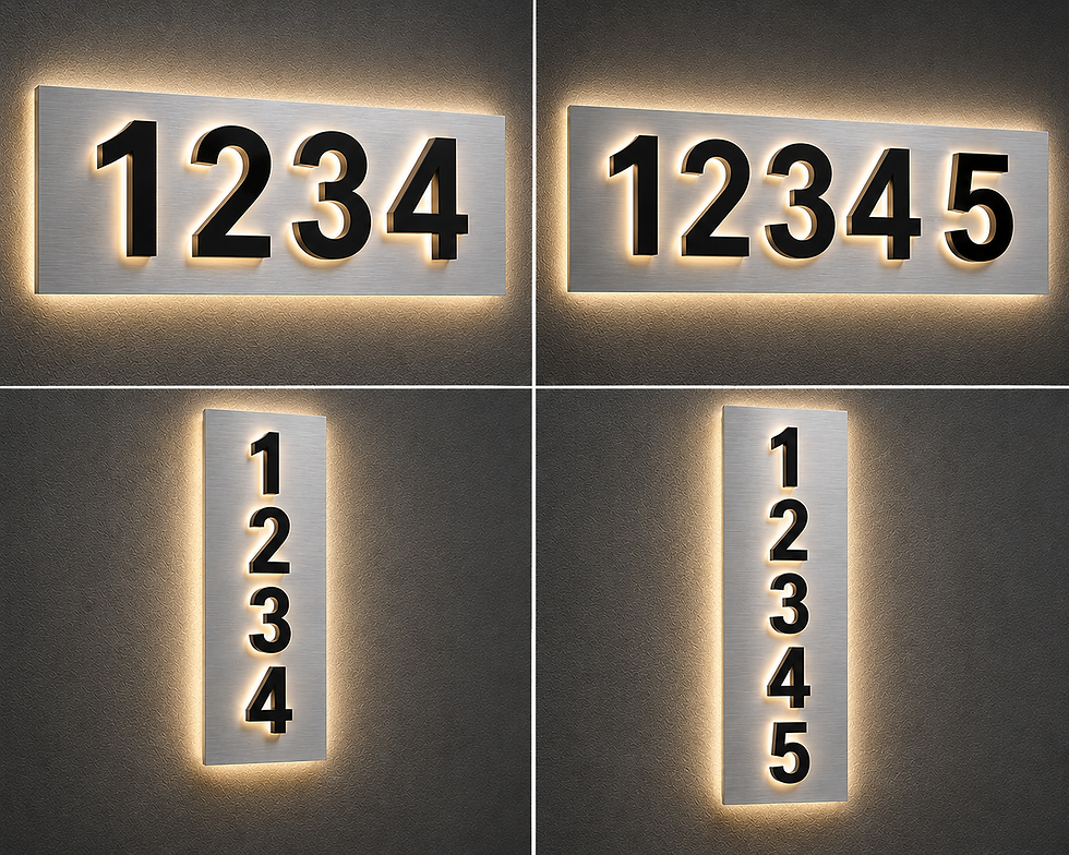 Thumbnail: LED BACKLIT HOUSE NUMBERS - 5  INCH-Customized