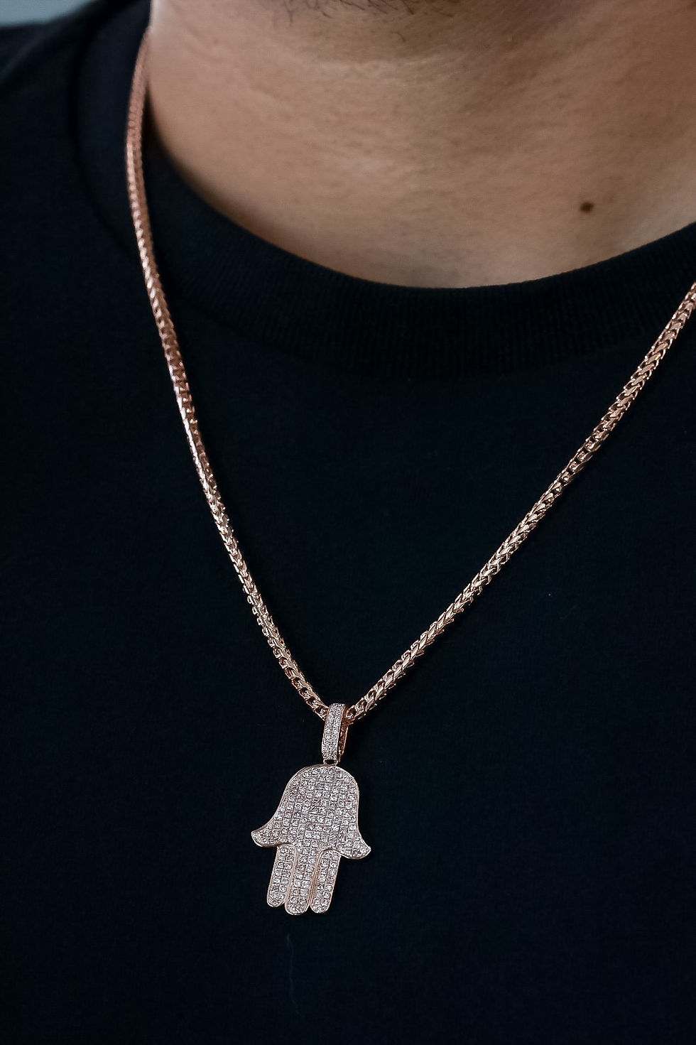 Thumbnail: Diamonds Hamsa Pendant 1.50 cts.