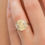 Thumbnail: Fancy Yellow Cushion Diamond Engagement Ring 5.42 cts.
