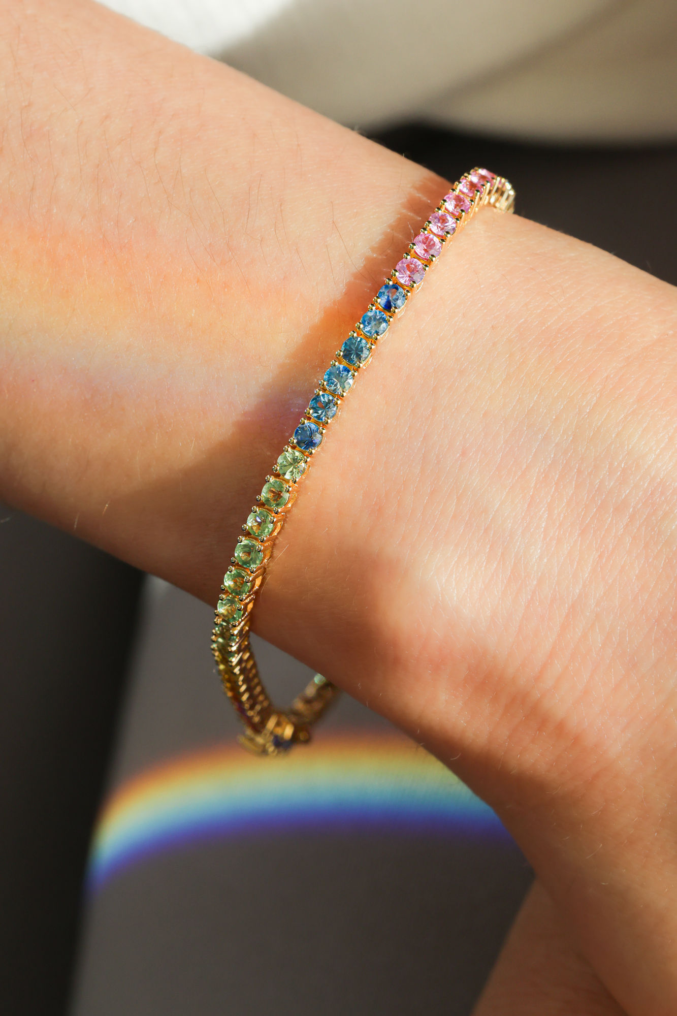 Rainbow Tennis Bracelet 5.31 cts.