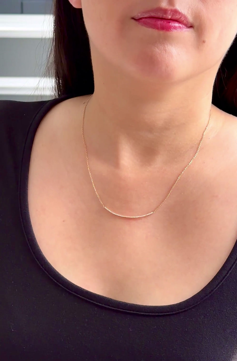 Thumbnail: Diamond Bar Necklace 0.25 cts.