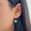 Thumbnail: Blue Opal Rose Gold Drop Earrings