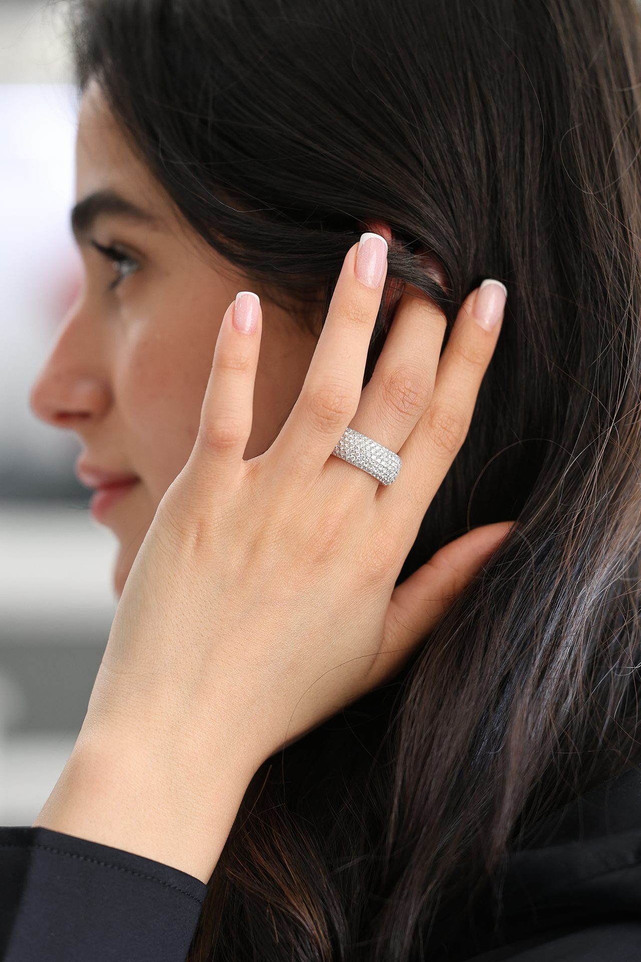 Micro Pave Diamond Eternity Band 4.33 cts.