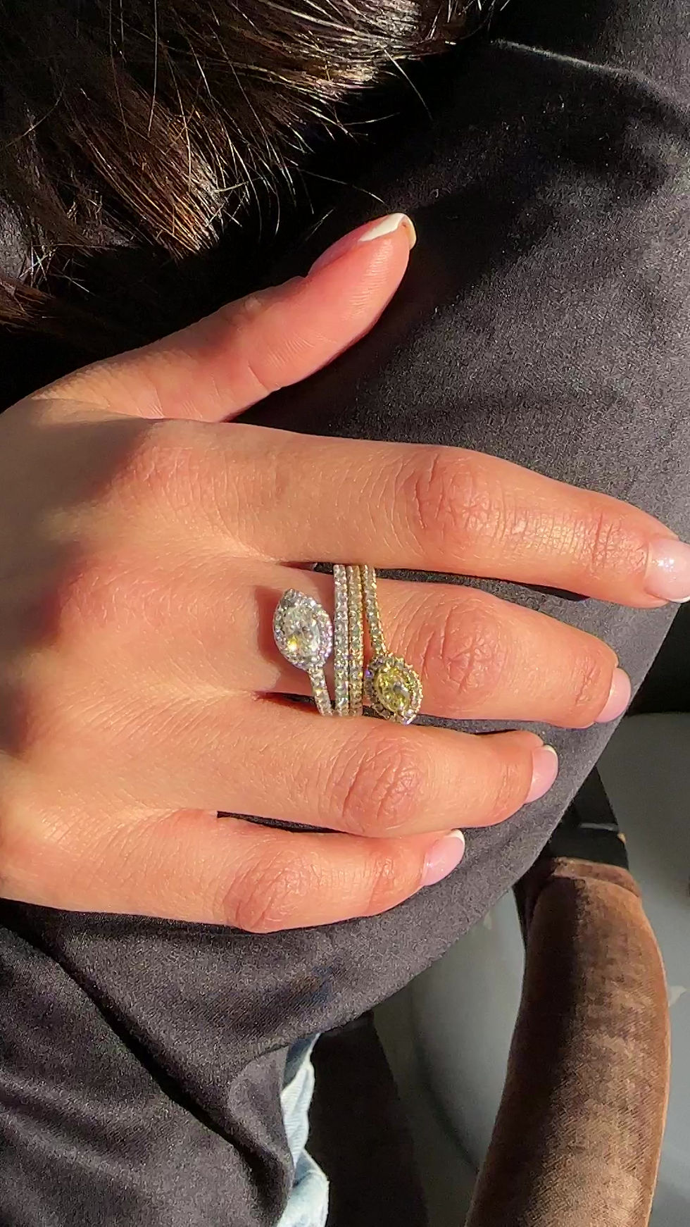 Thumbnail: Fancy Yellow & White Diamond Cocktail Serpent Ring 2.11 cts.