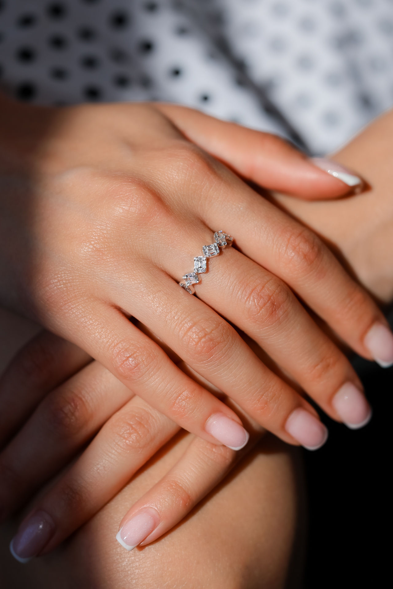 Emerald Shape Eternity Band 0.96 cts.