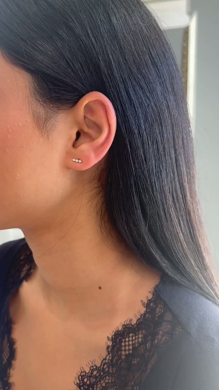Thumbnail: Mini Diamond Earrings 0.26 ct.