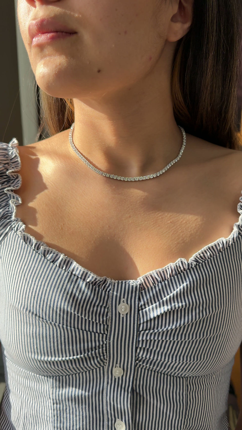 Thumbnail: Lab-Grown Tennis Necklace 20.13 cts.