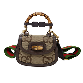 Bamboo 1947 Top Handle Bag
Monogram Jumbo GG Canvas Small
Yellow Gold-Tone Hardware
$2,000