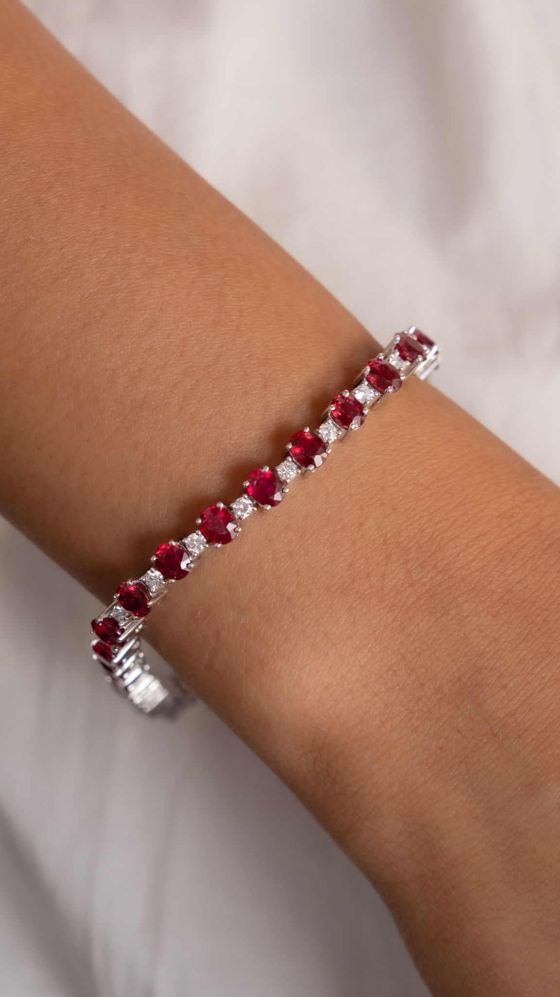 Ruby & Diamond Tennis Bracelet 11.50 cttw.